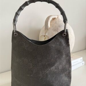 Tom Ford Gucci gray Monogram Shoulder Bag
